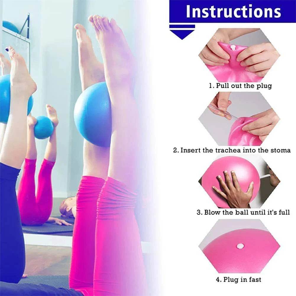 25cm Pilates Yoga Ball Explosion-proof Indoor Balance Exercise Gym Ball - zenfulharmony.com