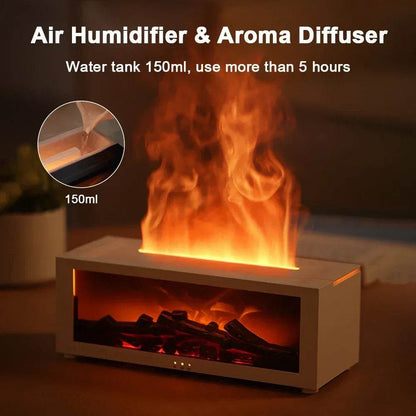 Air Humidifier Essential Oils Humidifiers Home Aroma Humidifier Flame Automatic Fragrance Diffuser With LED Light Remote Control - zenfulharmony.com