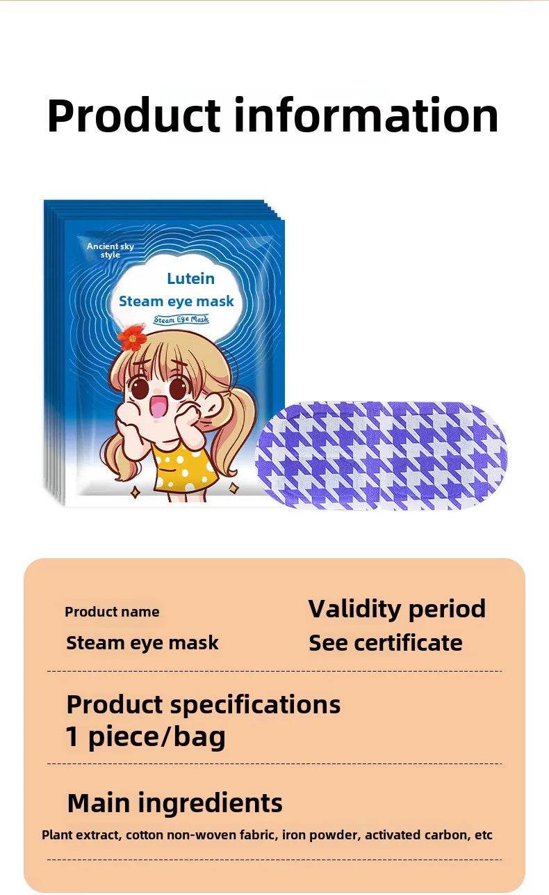 10pcs/bag Lutein Disposable Steam Eye Mask Spontaneous Hot Compress Mask - zenfulharmony.com