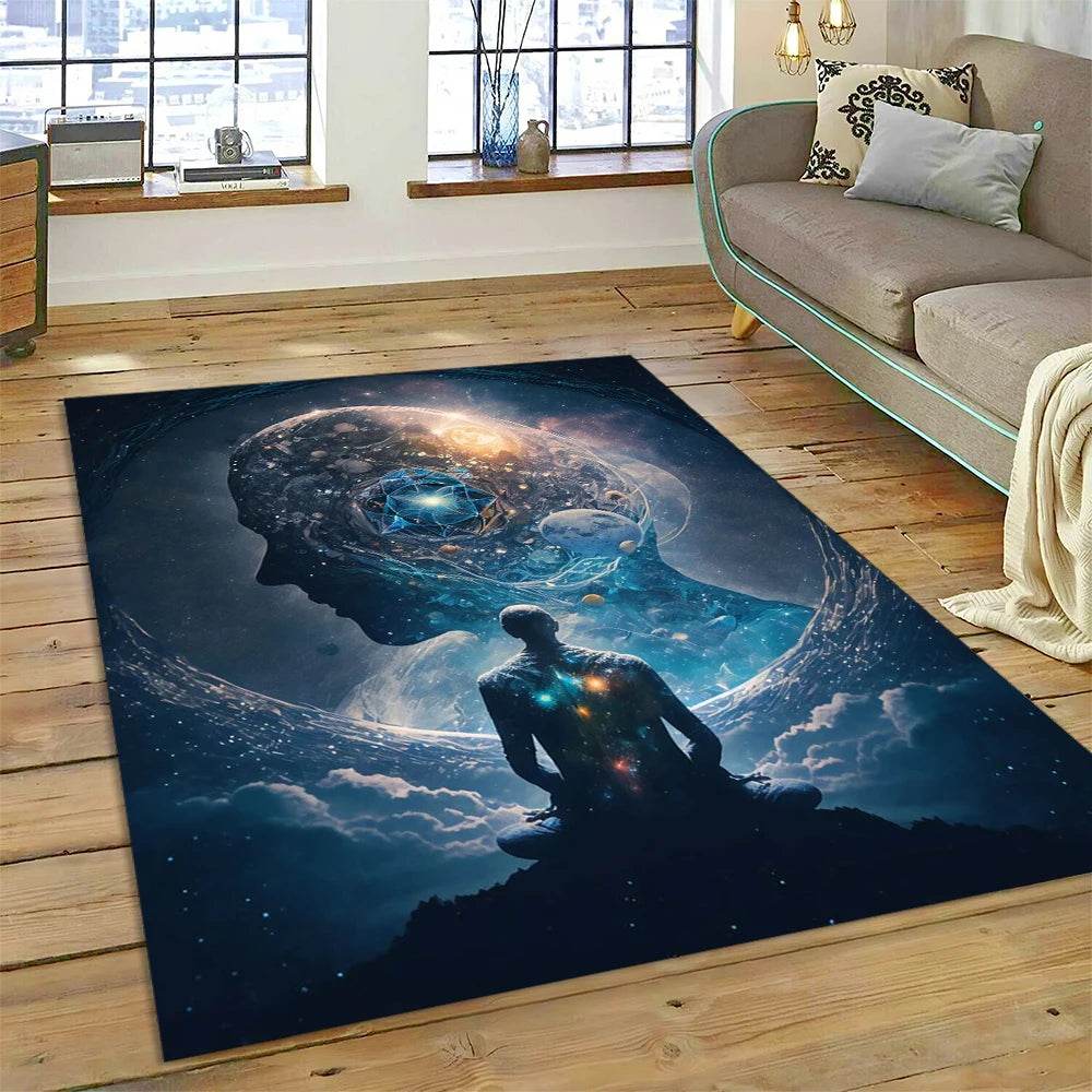 3D Yoga Zen Naturalize Meditation Rainbow 7 Chakra Area Rug,Carpet for Living Room Bedroom Sofa Doormat Decor,Non-slip Floor Mat - zenfulharmony.com