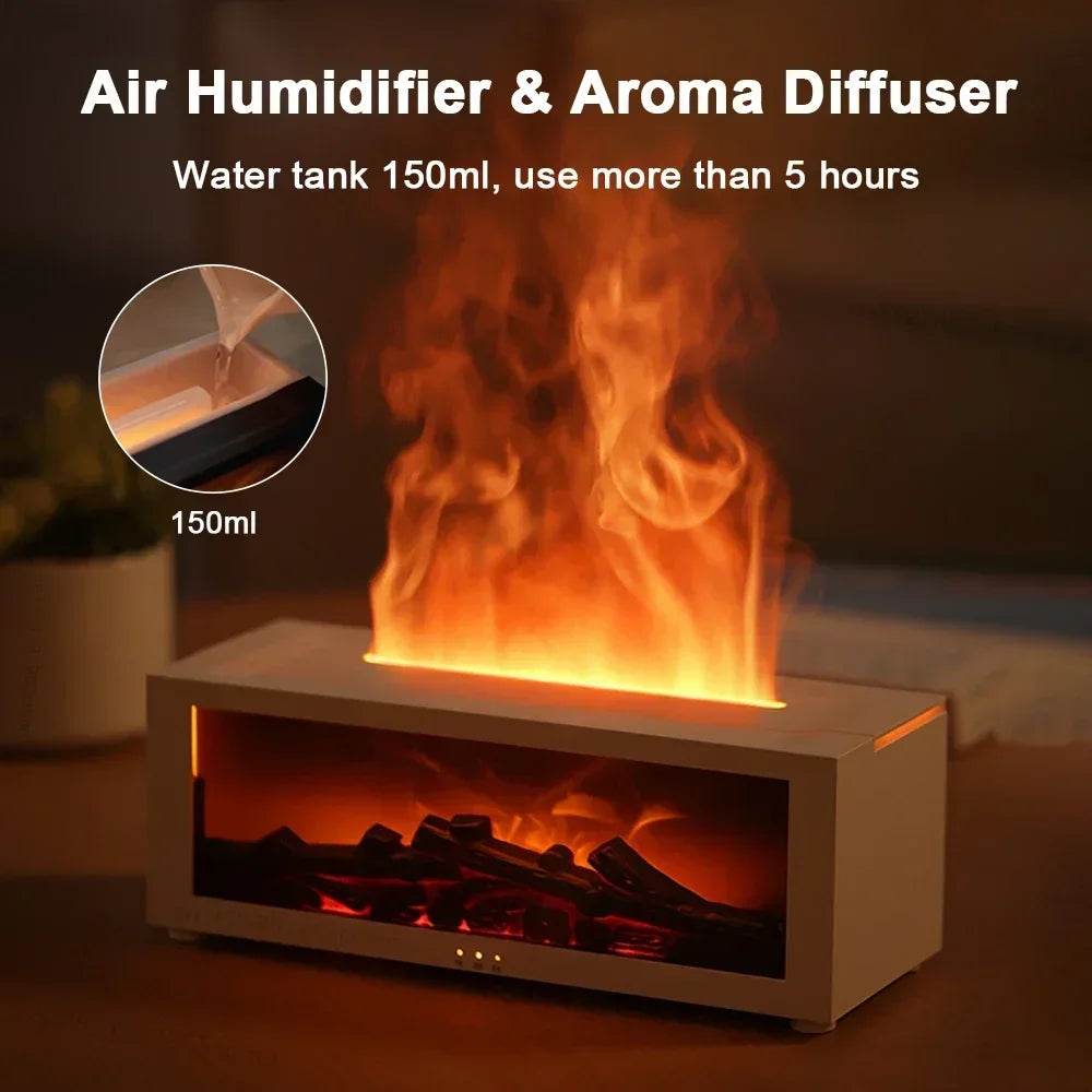 Air Humidifier Essential Oils Humidifiers Home Aroma Humidifier Flame Automatic Fragrance Diffuser With LED Light Remote Control - zenfulharmony.com