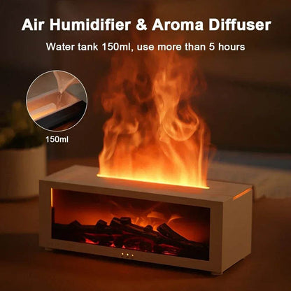 Air Humidifier Essential Oils Humidifiers Home Aroma Humidifier Flame Automatic Fragrance Diffuser With LED Light Remote Control - zenfulharmony.com