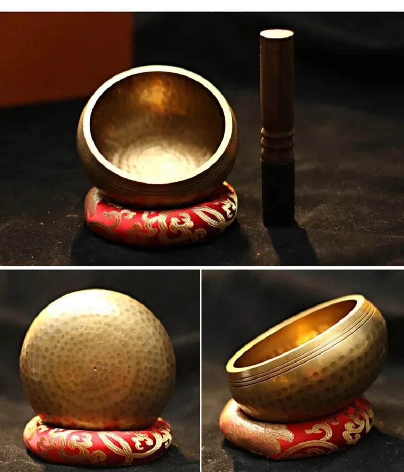 Tibetan Singing Bowl Set Meditation Sound Bowl Handcrafted in Nepal for Yoga Chakra Healing Mindfulness and Stress Relief Unique - zenfulharmony.com