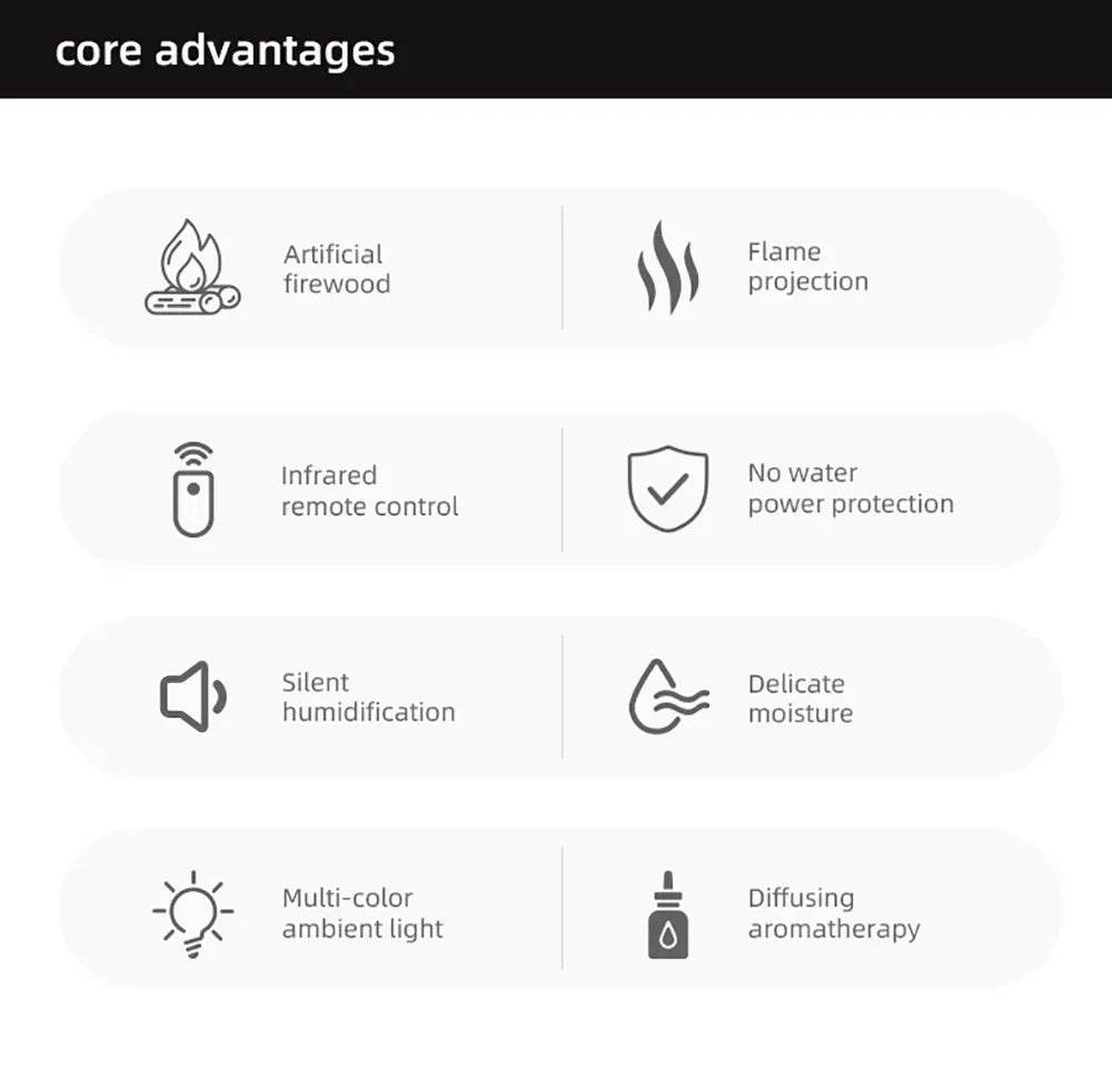 Air Humidifier Essential Oils Humidifiers Home Aroma Humidifier Flame Automatic Fragrance Diffuser With LED Light Remote Control - zenfulharmony.com
