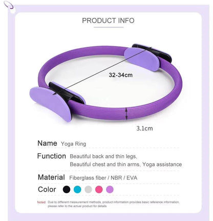 Yoga Fitness Ring Pilates Ring Women Girl Exercise Home Resistance Elasticity Yoga Gym Workout Pilates Circle Yoga Circle ﻿ - zenfulharmony.com