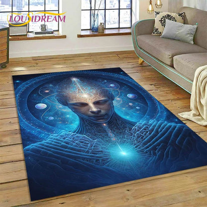 3D Yoga Zen Naturalize Meditation Rainbow 7 Chakra Area Rug,Carpet for Living Room Bedroom Sofa Doormat Decor,Non-slip Floor Mat - zenfulharmony.com