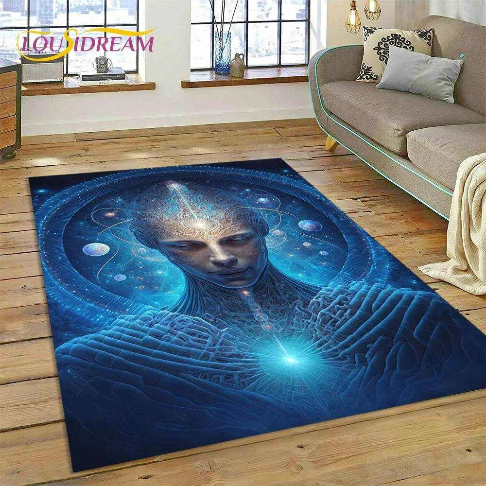 3D Yoga Zen Naturalize Meditation Rainbow 7 Chakra Area Rug,Carpet for Living Room Bedroom Sofa Doormat Decor,Non-slip Floor Mat - zenfulharmony.com