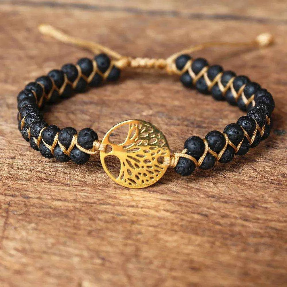 Double Layer Natural Stone African Jasper Bracelets woven Bohemia Zinc - zenfulharmony.com