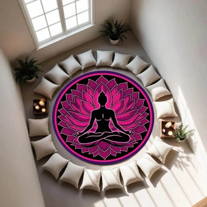 7 Chakras Meditation Yoga Carpet living room Colorful Round Rug for Yoga Lovers Floor Mat Yoga Room Decor Easter Festivals Gift - zenfulharmony.com