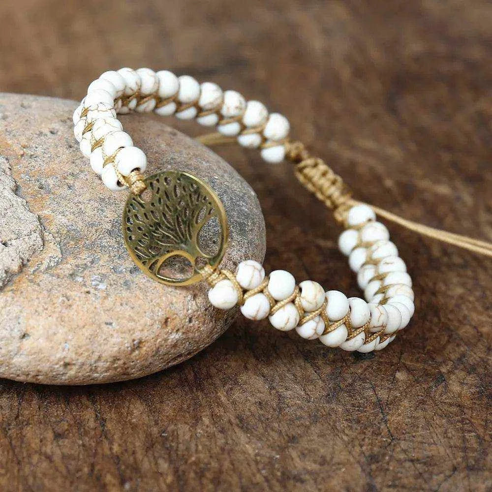 Double Layer Natural Stone African Jasper Bracelets woven Bohemia Zinc - zenfulharmony.com