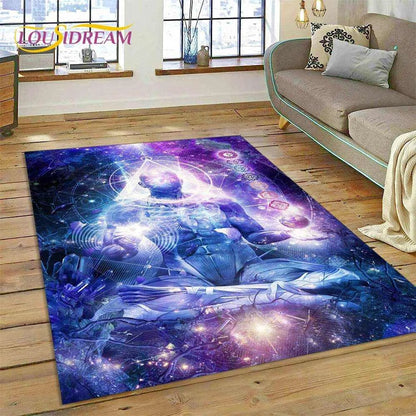 3D Yoga Zen Naturalize Meditation Rainbow 7 Chakra Area Rug,Carpet for Living Room Bedroom Sofa Doormat Decor,Non-slip Floor Mat - zenfulharmony.com