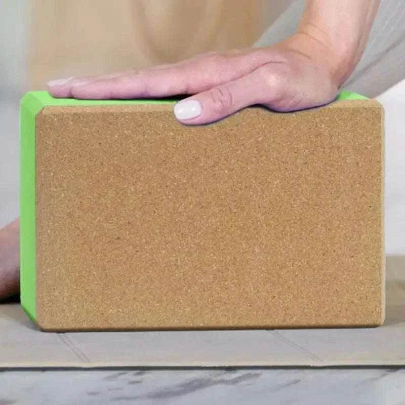 High Density Yoga Blocks Non Slip Soft Portable Cork Exercise Block - zenfulharmony.com