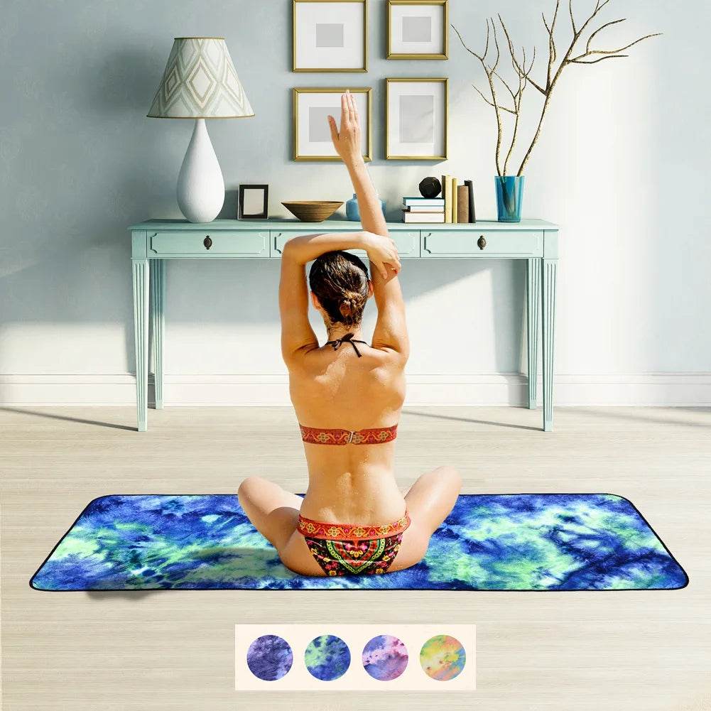 Yoga Meditation Mat 72”×24”Non Slip Hot Yoga Towel Sweat Absorbent Yoga Mat - zenfulharmony.com