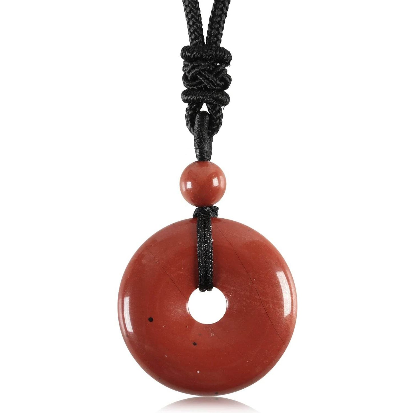 25mm Circle Donut Healing Crystal Quartz Necklace For Women Men Natural Amethyst Stone Amulet Lucky Chakra Coin Charm Pendant - zenfulharmony.com