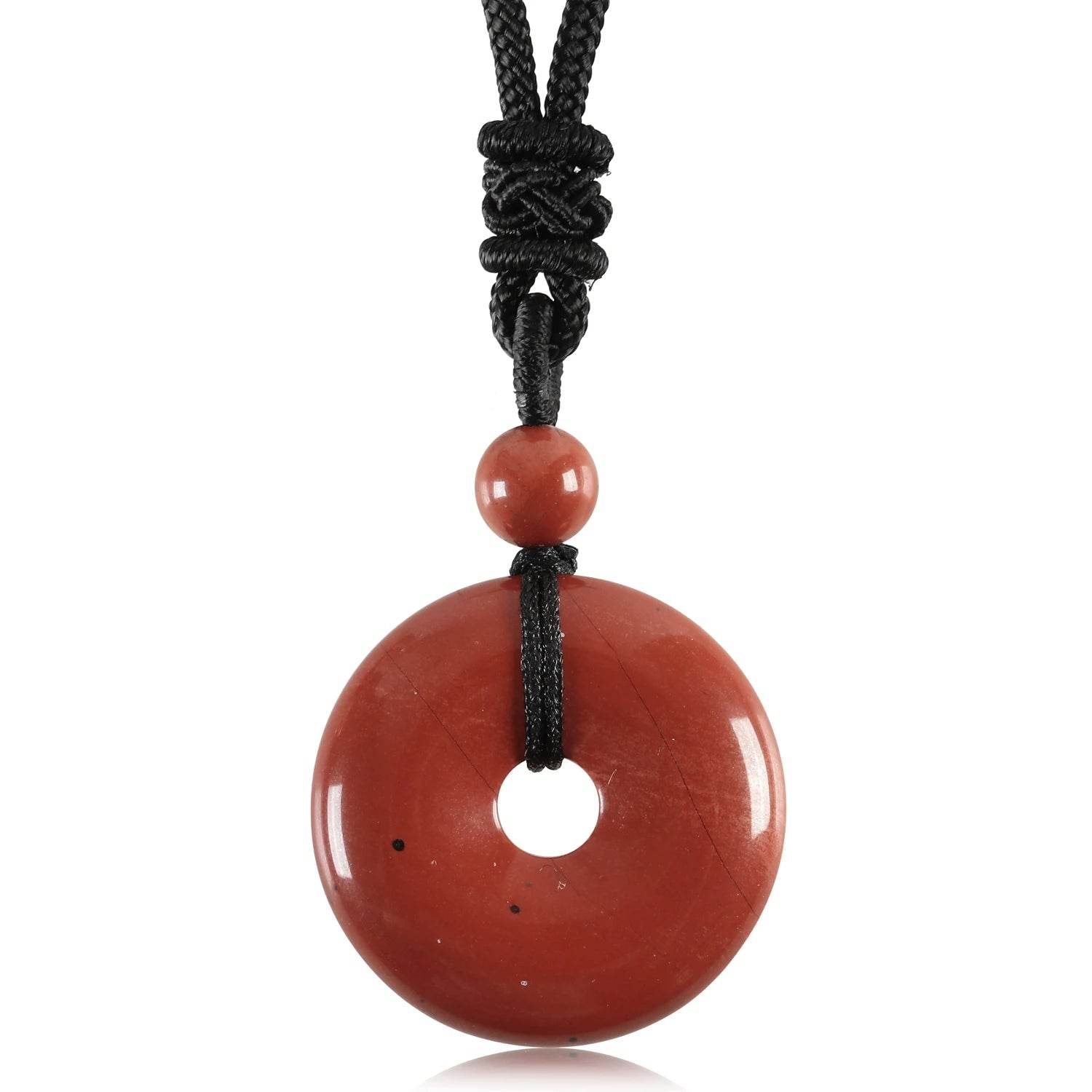 25mm Circle Donut Healing Crystal Quartz Necklace For Women Men Natural Amethyst Stone Amulet Lucky Chakra Coin Charm Pendant - zenfulharmony.com