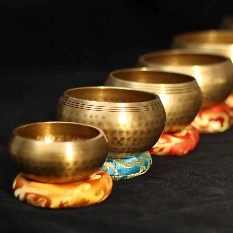 Tibetan Singing Bowl Set Meditation Sound Bowl Handcrafted in Nepal for Yoga Chakra Healing Mindfulness and Stress Relief Unique - zenfulharmony.com