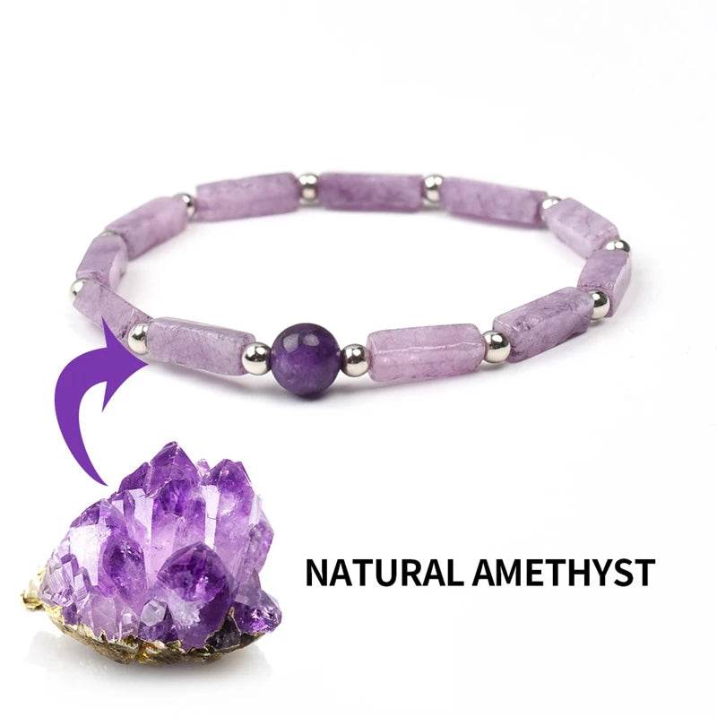 Natural Amethysts Bracelet Body-purify Slimming Healing Stone Bracelets - zenfulharmony.com