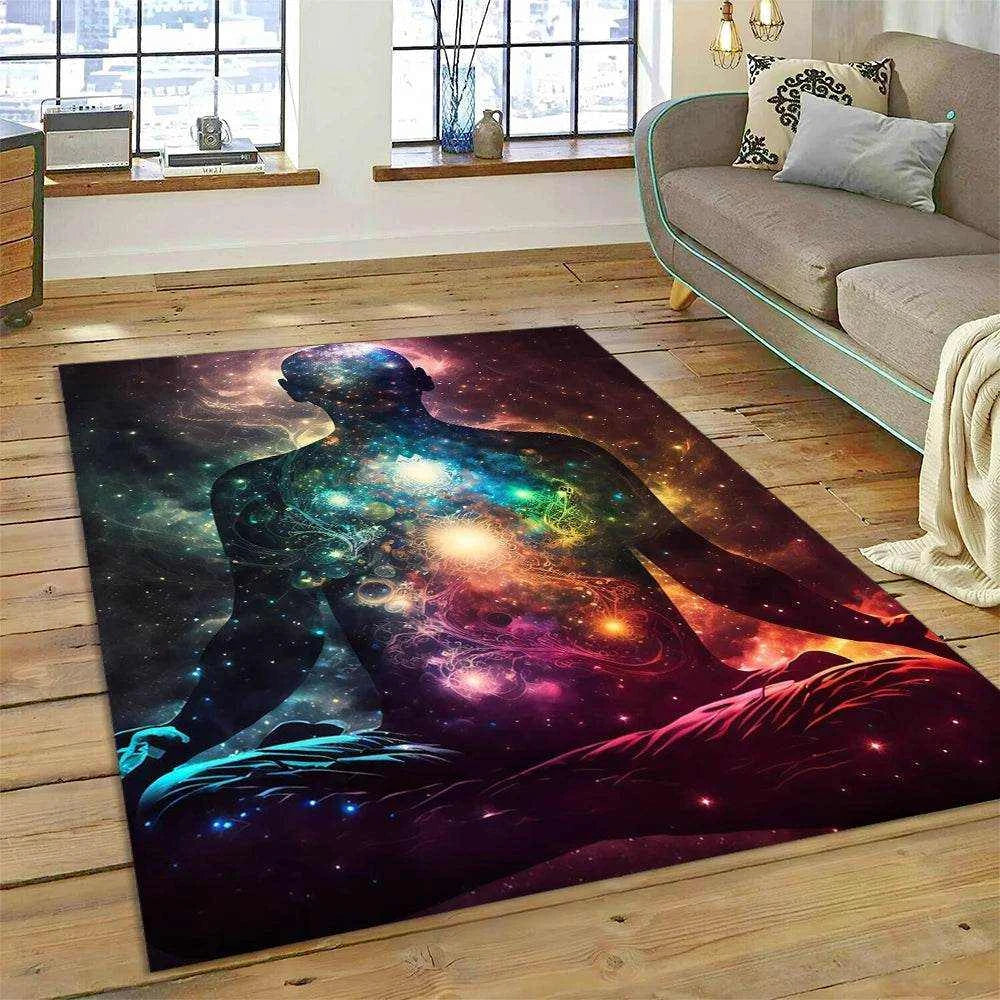 3D Yoga Zen Naturalize Meditation Rainbow 7 Chakra Area Rug,Carpet for Living Room Bedroom Sofa Doormat Decor,Non-slip Floor Mat - zenfulharmony.com