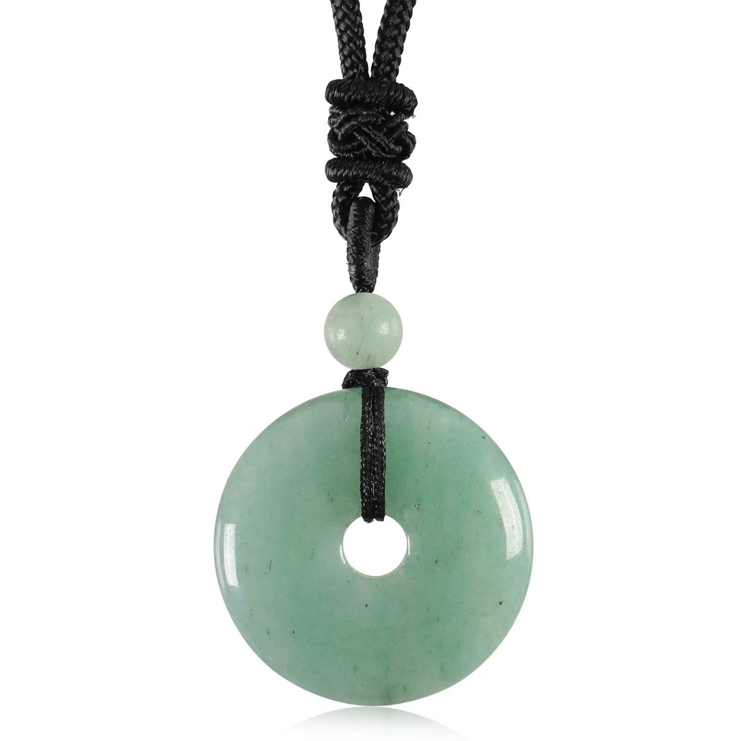 25mm Circle Donut Healing Crystal Quartz Necklace For Women Men Natural Amethyst Stone Amulet Lucky Chakra Coin Charm Pendant - zenfulharmony.com