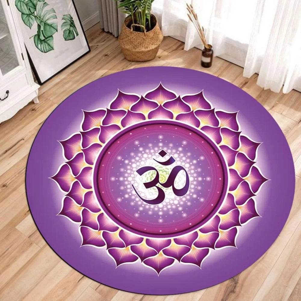 7 Chakras Meditation Yoga Carpet living room Colorful Round Rug for Yoga Lovers Floor Mat Yoga Room Decor Easter Festivals Gift - zenfulharmony.com