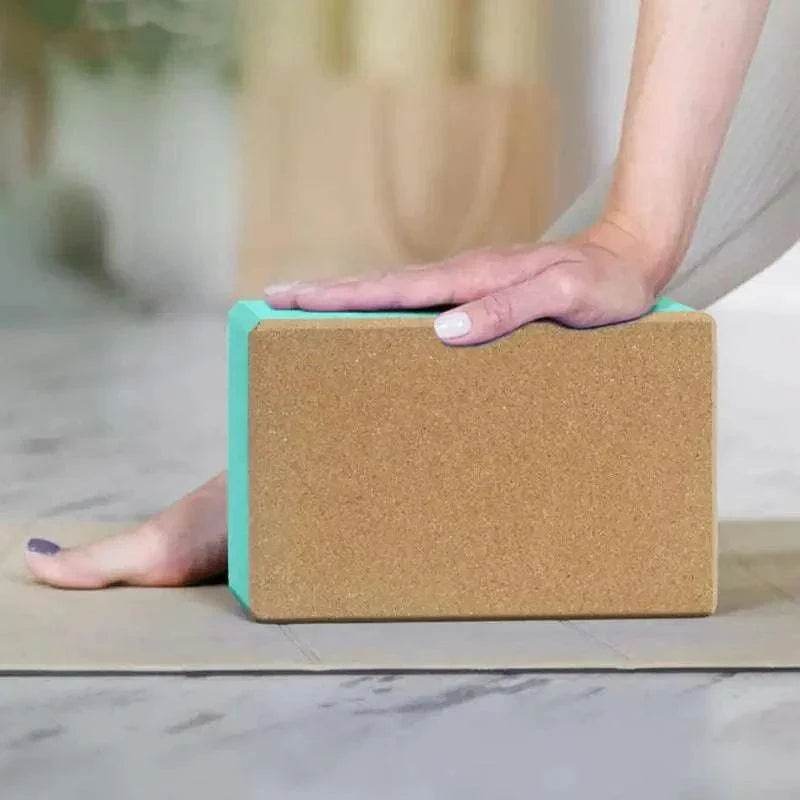 High Density Yoga Blocks Non Slip Soft Portable Cork Exercise Block - zenfulharmony.com