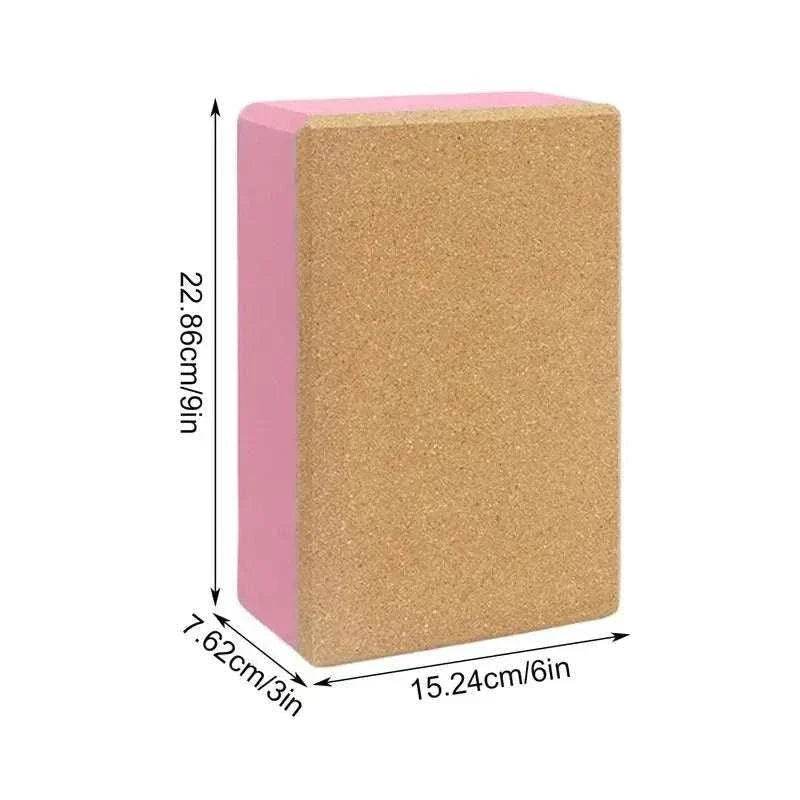 High Density Yoga Blocks Non Slip Soft Portable Cork Exercise Block - zenfulharmony.com