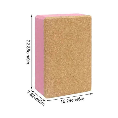 High Density Yoga Blocks Non Slip Soft Portable Cork Exercise Block - zenfulharmony.com