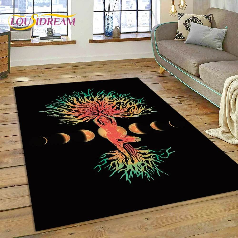3D Yoga Zen Naturalize Meditation Rainbow 7 Chakra Area Rug,Carpet for Living Room Bedroom Sofa Doormat Decor,Non-slip Floor Mat - zenfulharmony.com