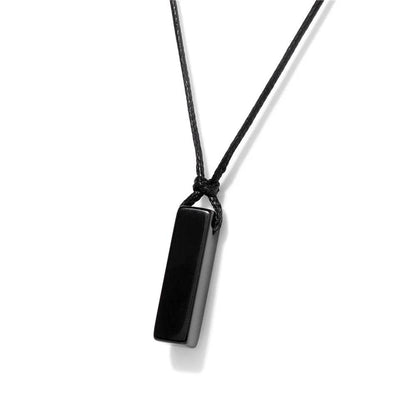 Healing Amethysts Pendant Necklaces Natural Stone Dalmation Rectangle Shape Charm Necklace - zenfulharmony.com