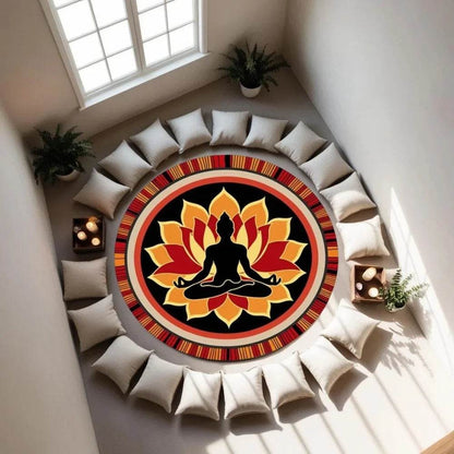 7 Chakras Meditation Yoga Carpet living room Colorful Round Rug for Yoga Lovers Floor Mat Yoga Room Decor Easter Festivals Gift - zenfulharmony.com