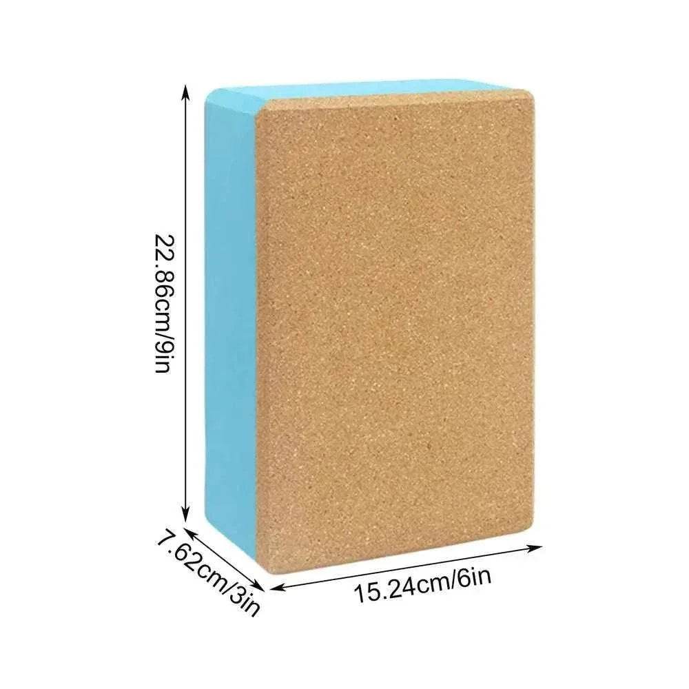 High Density Yoga Blocks Non Slip Soft Portable Cork Exercise Block - zenfulharmony.com