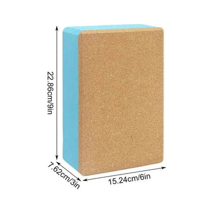 High Density Yoga Blocks Non Slip Soft Portable Cork Exercise Block - zenfulharmony.com