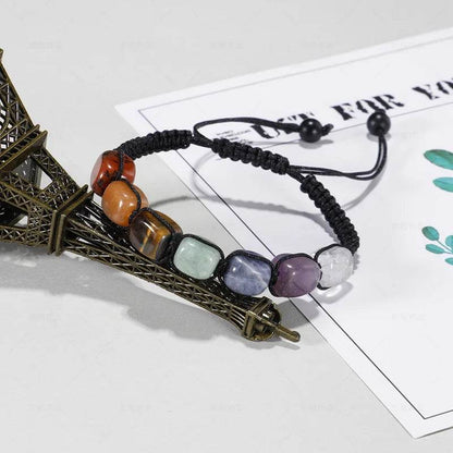 Boho 7 Chakra Healing Beaded Bracelets For Women Men 8mm Reiki Prayer Balance Beads Bracelet Adjustable Braided Bangles Jewelry - zenfulharmony.com