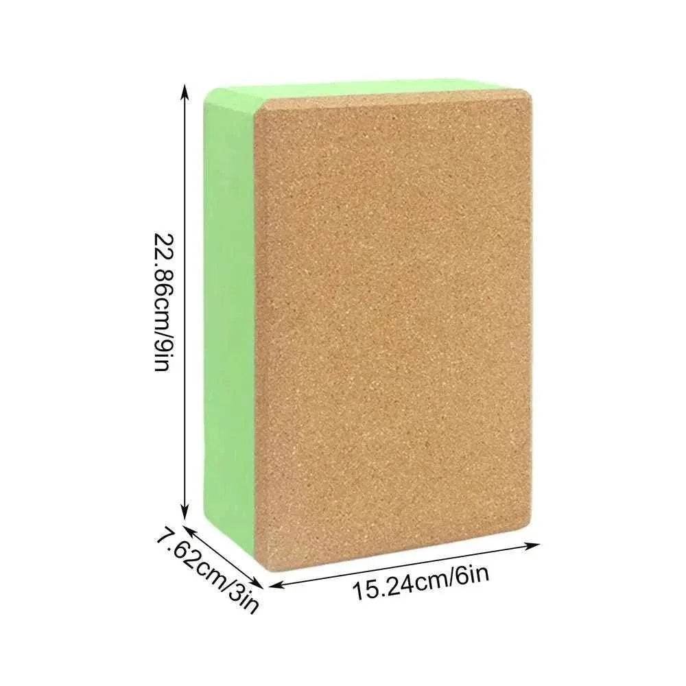 High Density Yoga Blocks Non Slip Soft Portable Cork Exercise Block - zenfulharmony.com