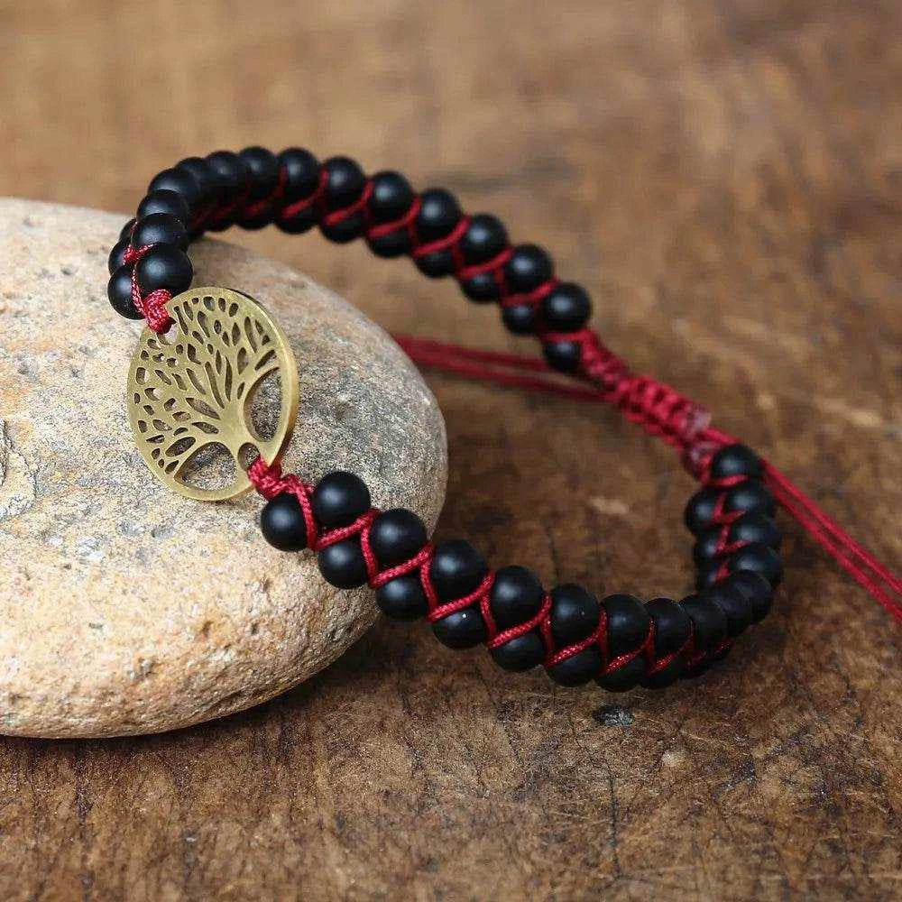 Double Layer Natural Stone African Jasper Bracelets woven Bohemia Zinc - zenfulharmony.com