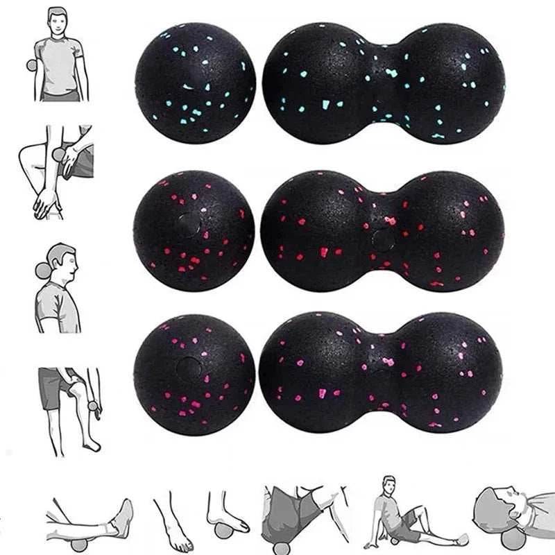 Peanut Massage Ball Set Lacrosse Ball Physical Trigger Point Therapy Myofascial Ball Muscle Knots Yoga Crossfit Self Massage - zenfulharmony.com