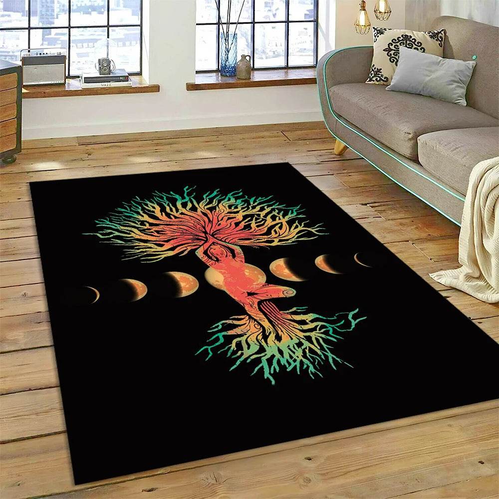 3D Yoga Zen Naturalize Meditation Rainbow 7 Chakra Area Rug,Carpet for Living Room Bedroom Sofa Doormat Decor,Non-slip Floor Mat - zenfulharmony.com