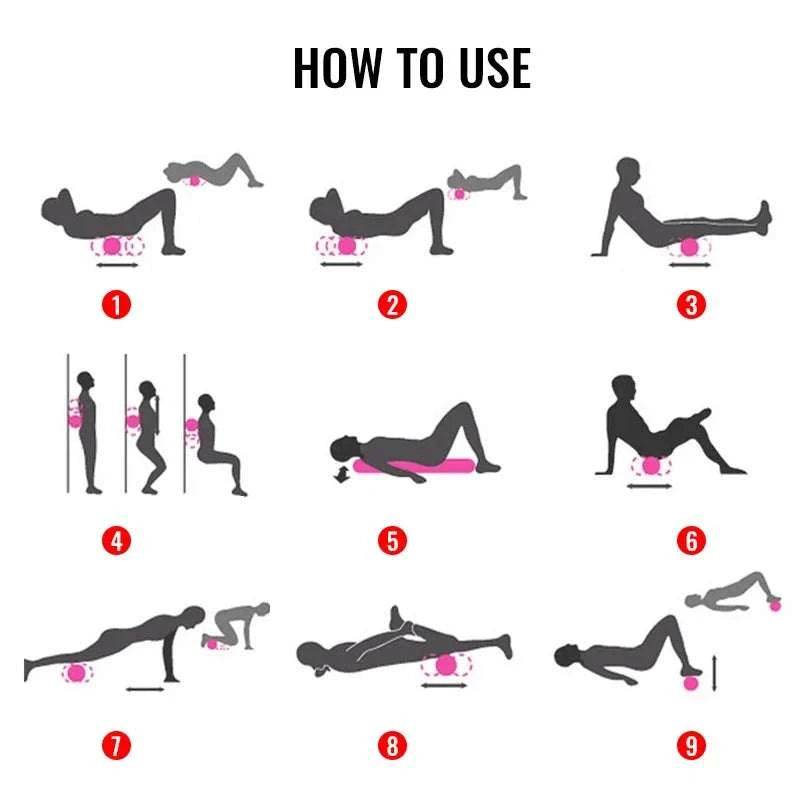 33cm Fitness Foam Roller Yoga Massage Roller - zenfulharmony.com