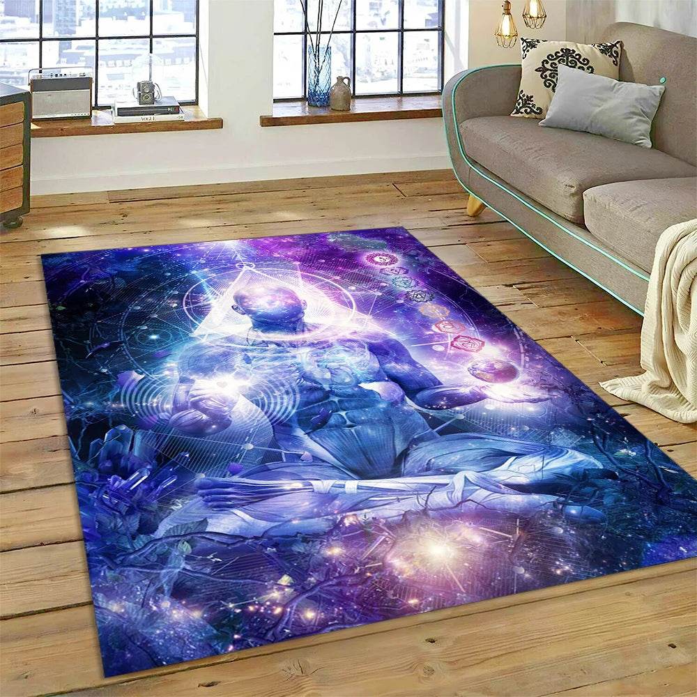 3D Yoga Zen Naturalize Meditation Rainbow 7 Chakra Area Rug,Carpet for Living Room Bedroom Sofa Doormat Decor,Non-slip Floor Mat - zenfulharmony.com