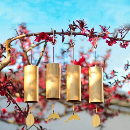 Bamboo Wind Chimes Set Wind Windchimes 8 Tone Rods Windchimes - zenfulharmony.com
