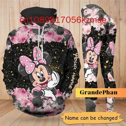 Kitty 3D Women's Hoodie and Leggings Suit Cute Hello Kitty Yoga Pants Sweatpants Fashion Sports Suit Set