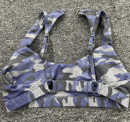 QK 2025 Camo Sports Bra Squat Proof Scrunch High V Waist Leggings Yoga Sets Fitness Workout Gym Pant Women Running Active Suit