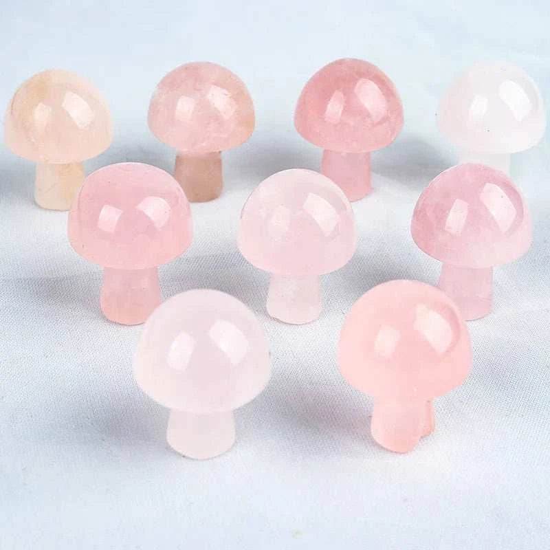 10 pcs Mini Mushroom Figurine Garden Decoration crystal Mineral Craft Natural Stone Healing specimen , meditation Home Decor - zenfulharmony.com