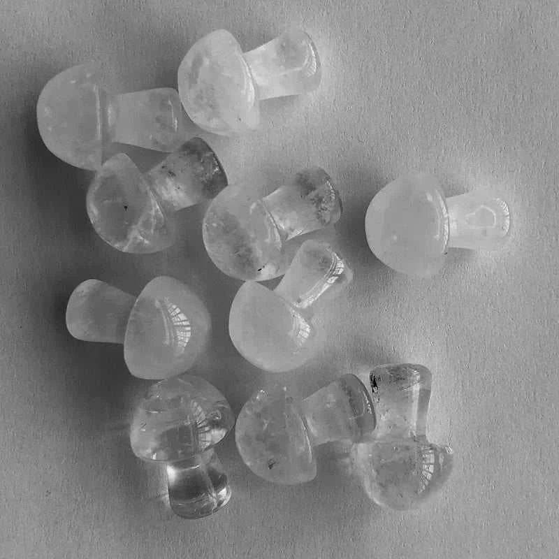 10 pcs Mini Mushroom Figurine Garden Decoration crystal Mineral Craft Natural Stone Healing specimen , meditation Home Decor - zenfulharmony.com
