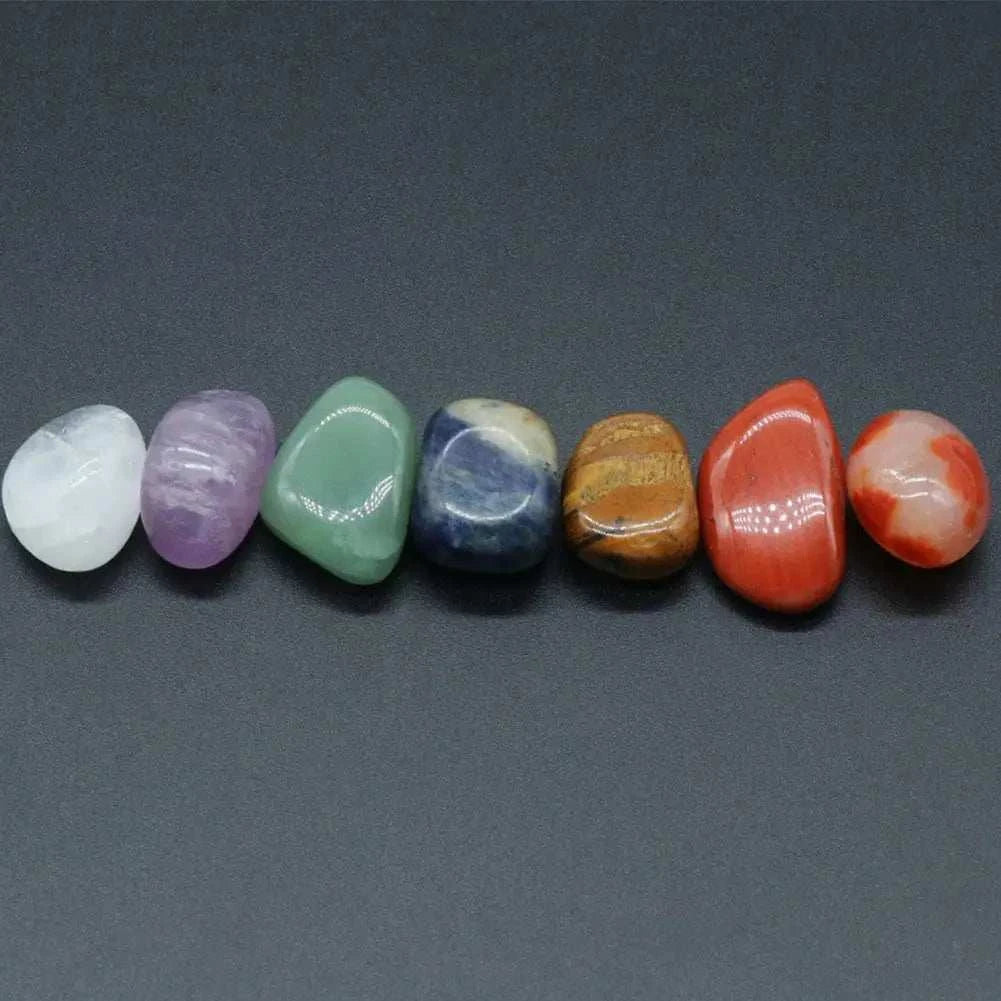 Natural Crystal Chakras Kit Amethyst Stone Healing Meditation Reiki 7