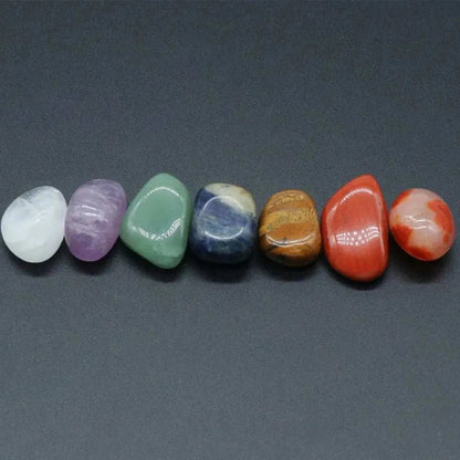 Natural Crystal Chakras Kit Amethyst Stone Healing Meditation Reiki 7